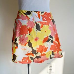 MS Designs Women’s Floral Sport Tennis Skirt Skort, size Small